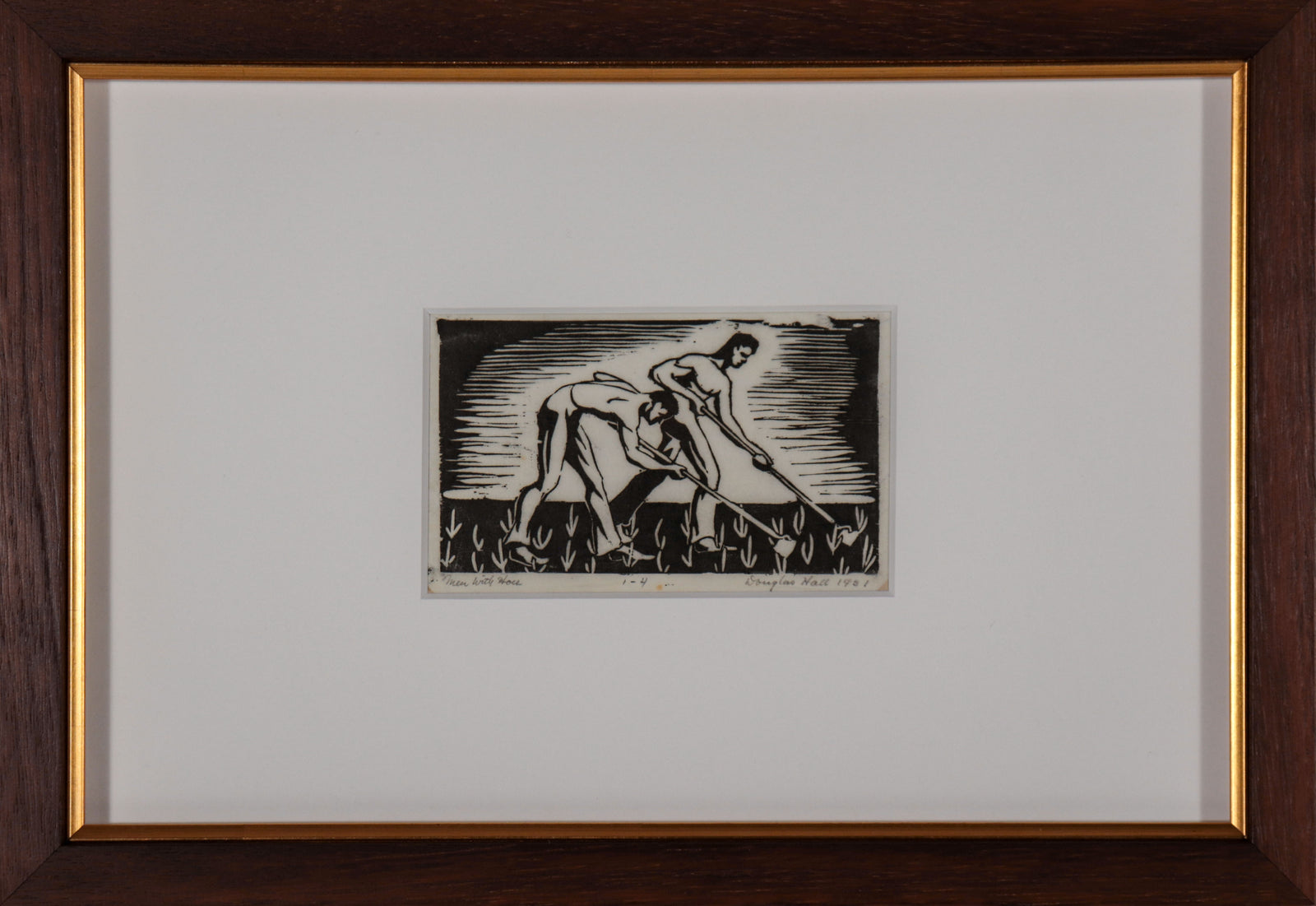 <i>Men with Hoes</i> <br>1931 Woodblock Print <br><br>#D0601