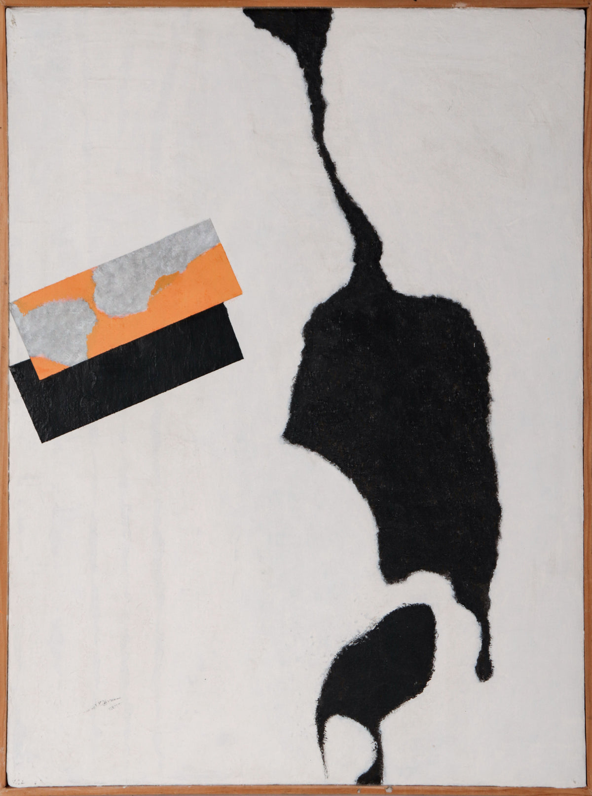 Abstract with Yellow Rectangle <br>20th Century Acrylic <br><br>#D0622