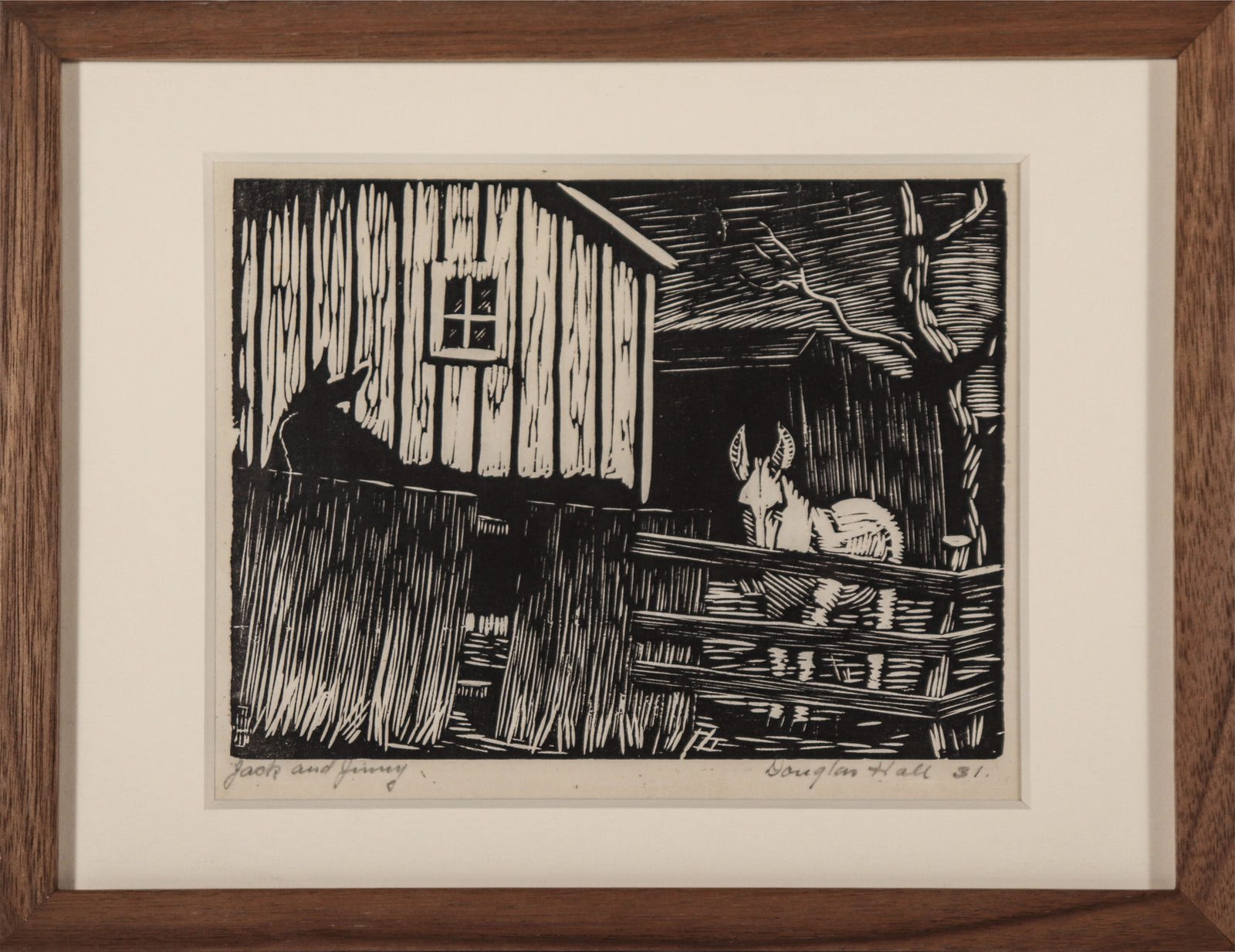 <i>Jack & Jenny</I> <br>1931 Woodblock Print <br><br>#D0650