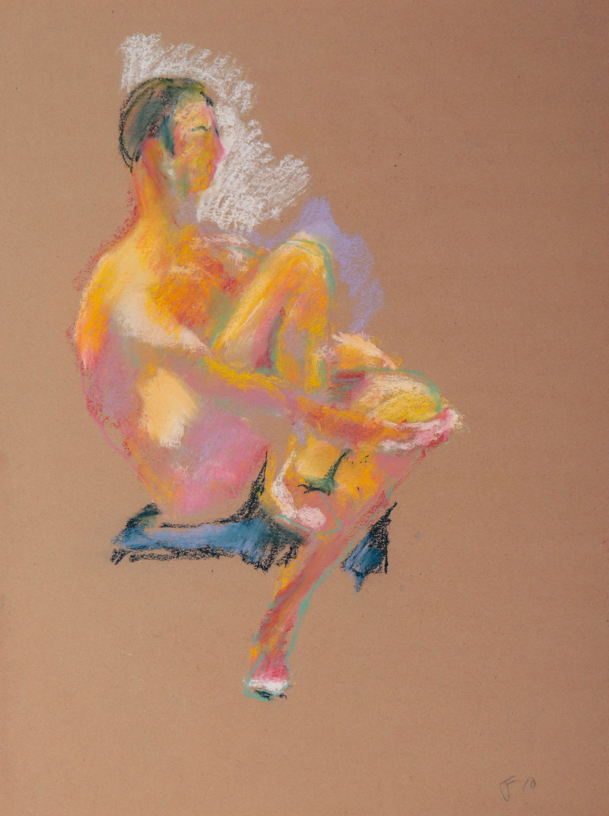 Colorful Abstracted Nude <br>1970s Pastel <br><br>#D0679