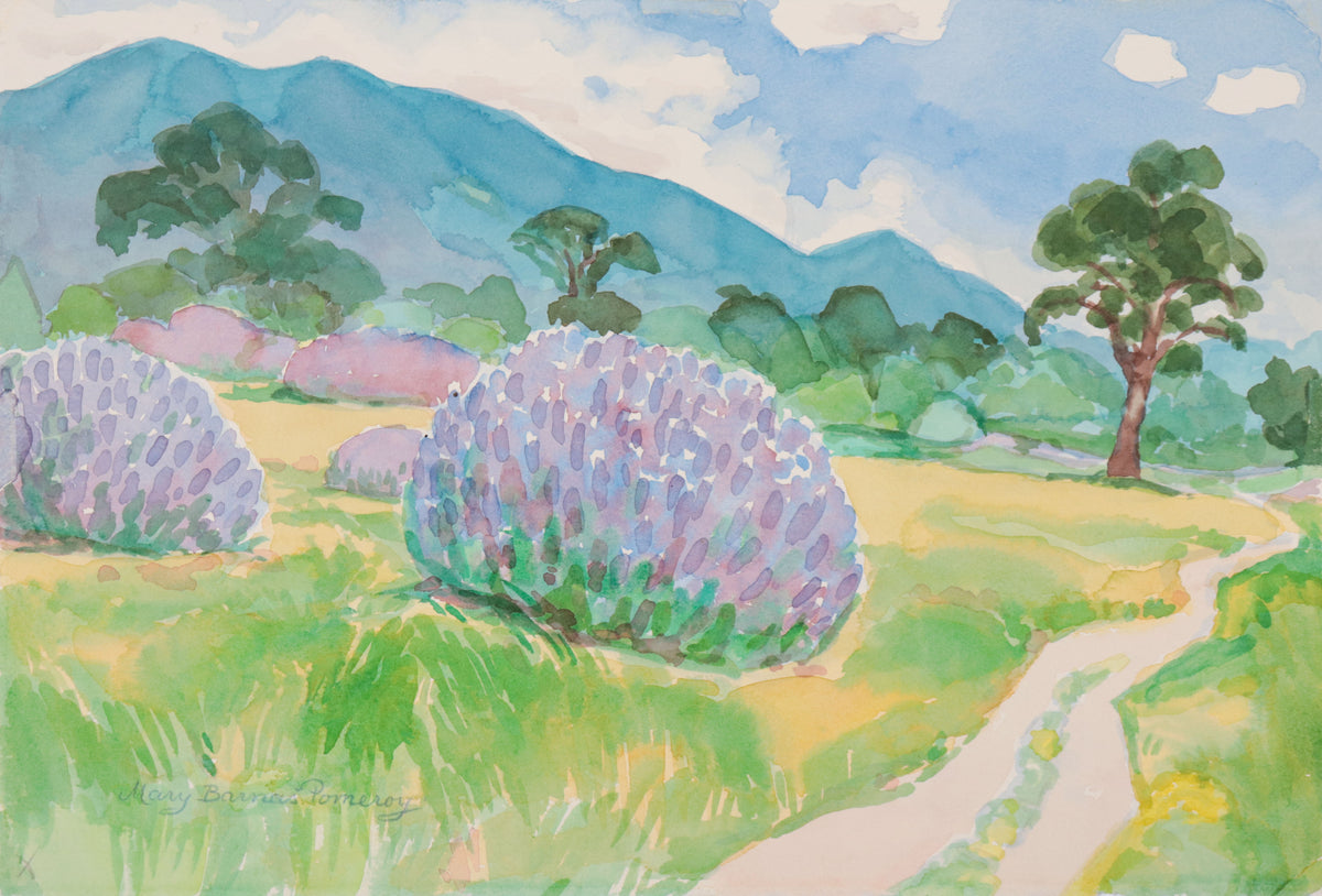 <i>The Year of Bush Lupines</i> <br>1999 Watercolor <br><br>#D0693