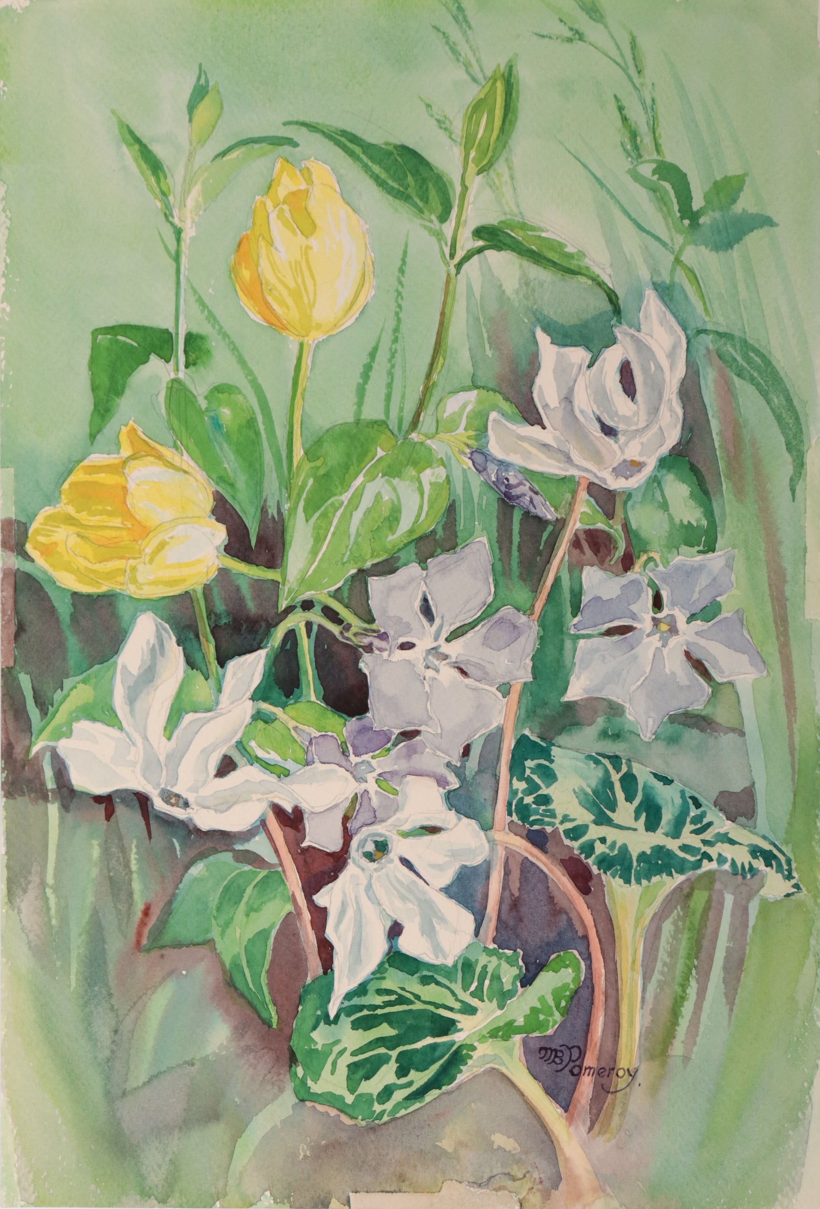 <i>From the Garden</i> <br>20th Century Watercolor <br><br>#D0703
