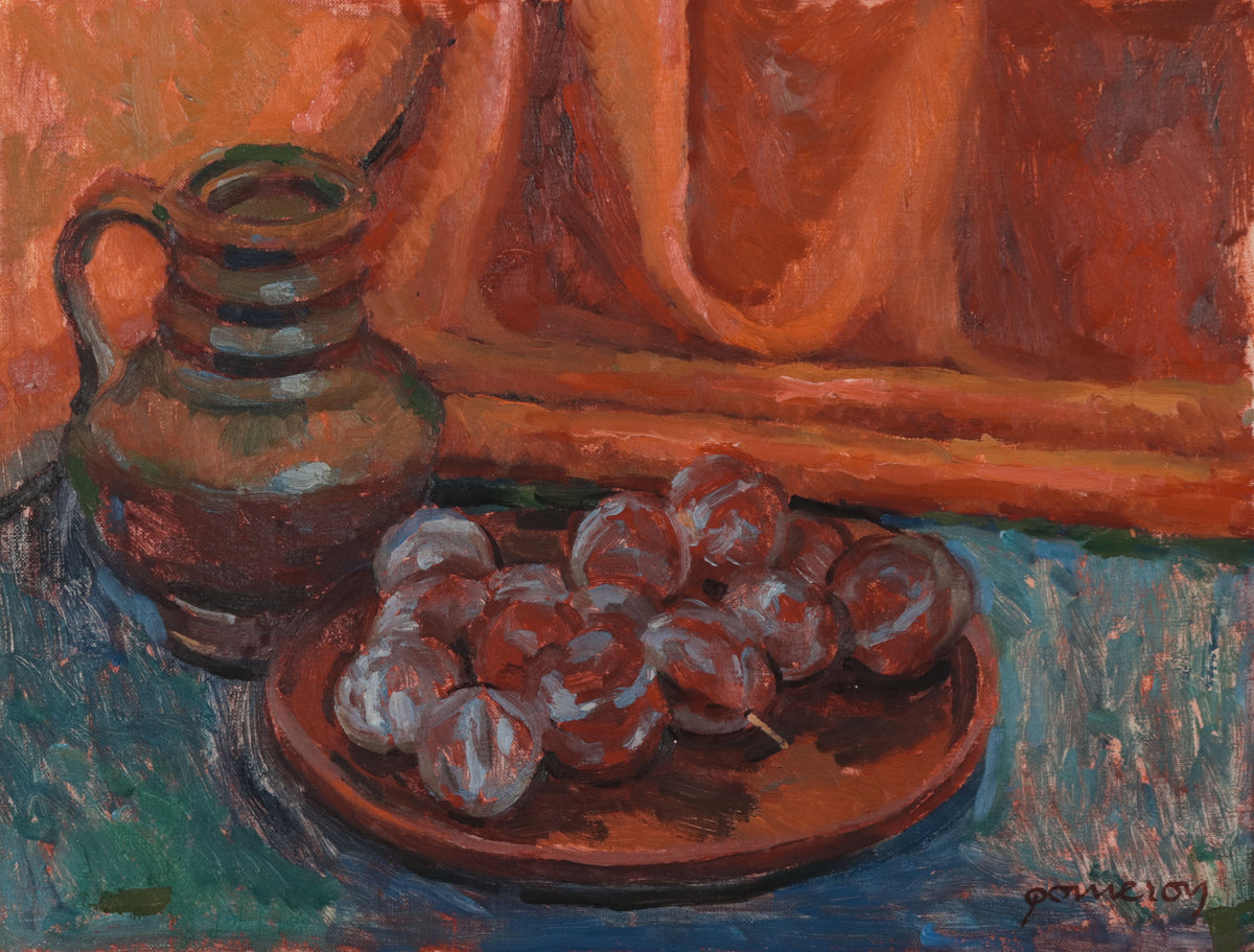 Still Life with Plums <br>20th Century Oil <br><br>#D0708