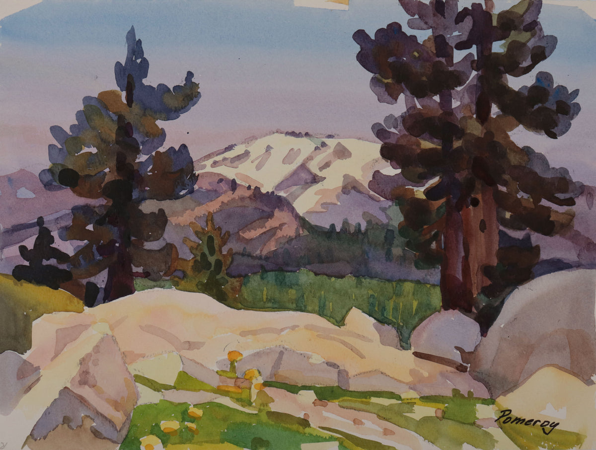 <i>Sierra View</i> <br>Mid Century Watercolor <br><br>#D0722