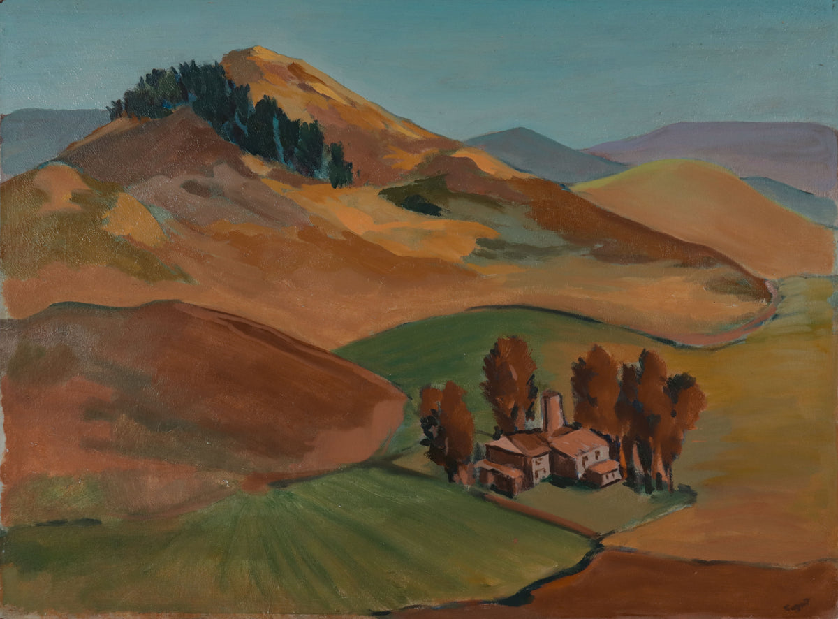 <i>Summer Hills</i> <br>Mid Century Oil <br><br>#D0732