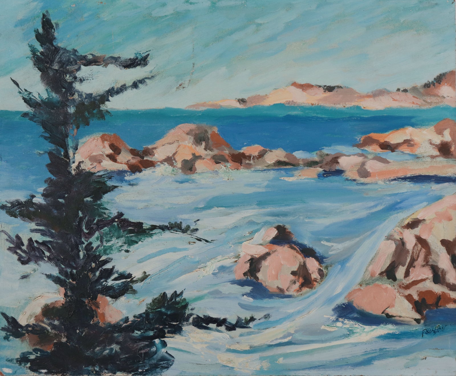 <i>Carmel - Monterey</i> <br>1961 Oil <br><br>#D0734