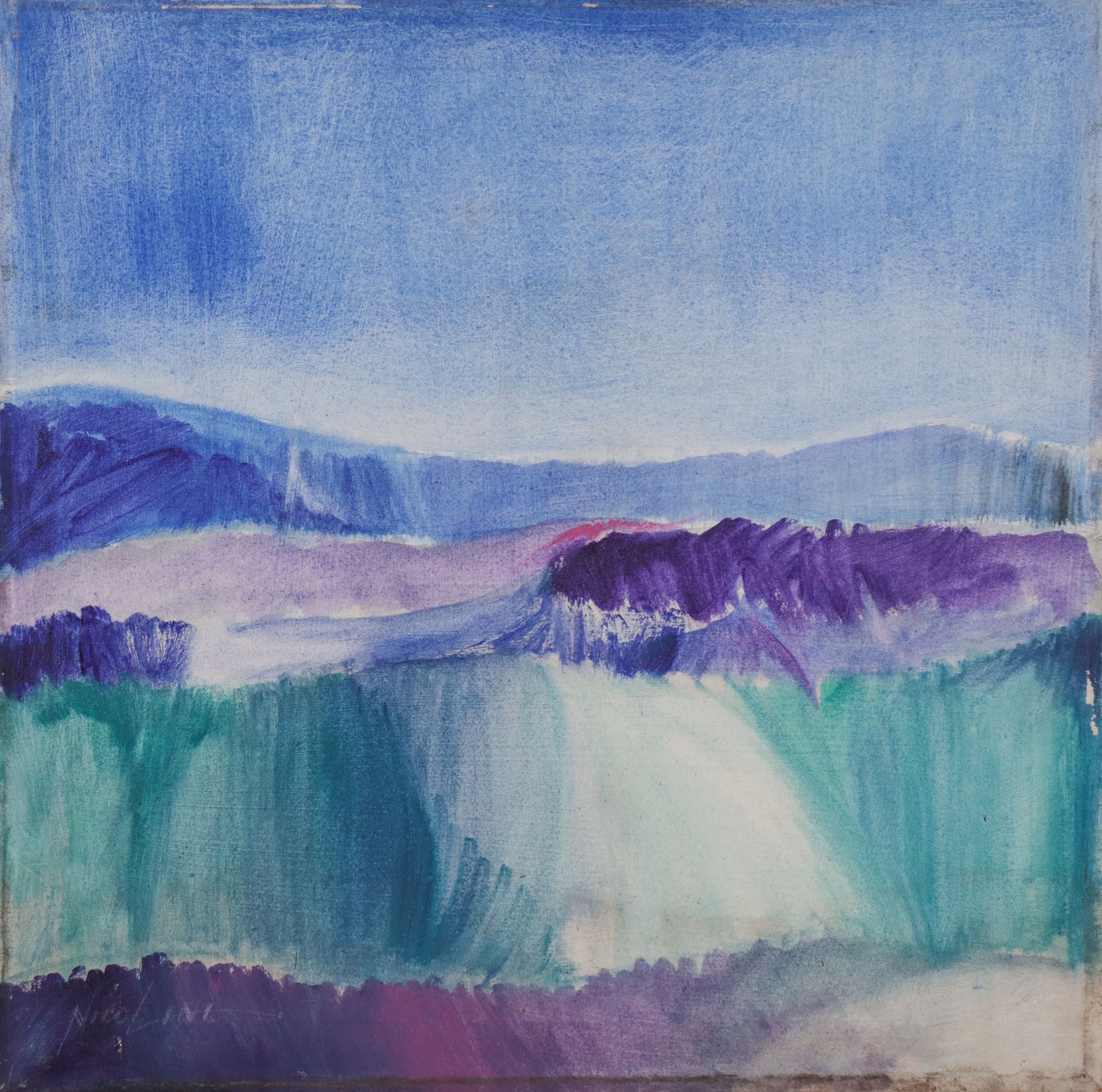 Abstracted California Landscape <br>20th Century Oil <br><br>#D0736