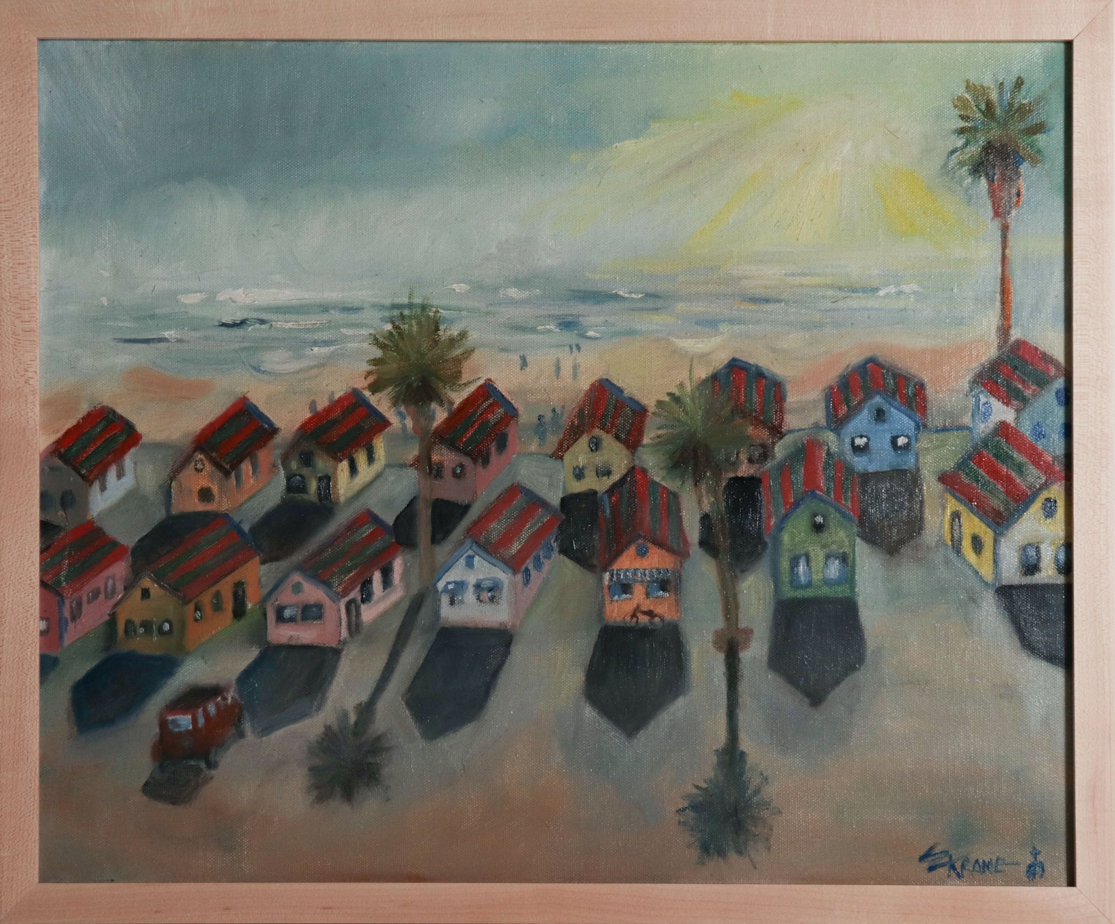 <i>Oceanside, San Diego</i> <br>Early 2000s Acrylic <br><br>#D0783