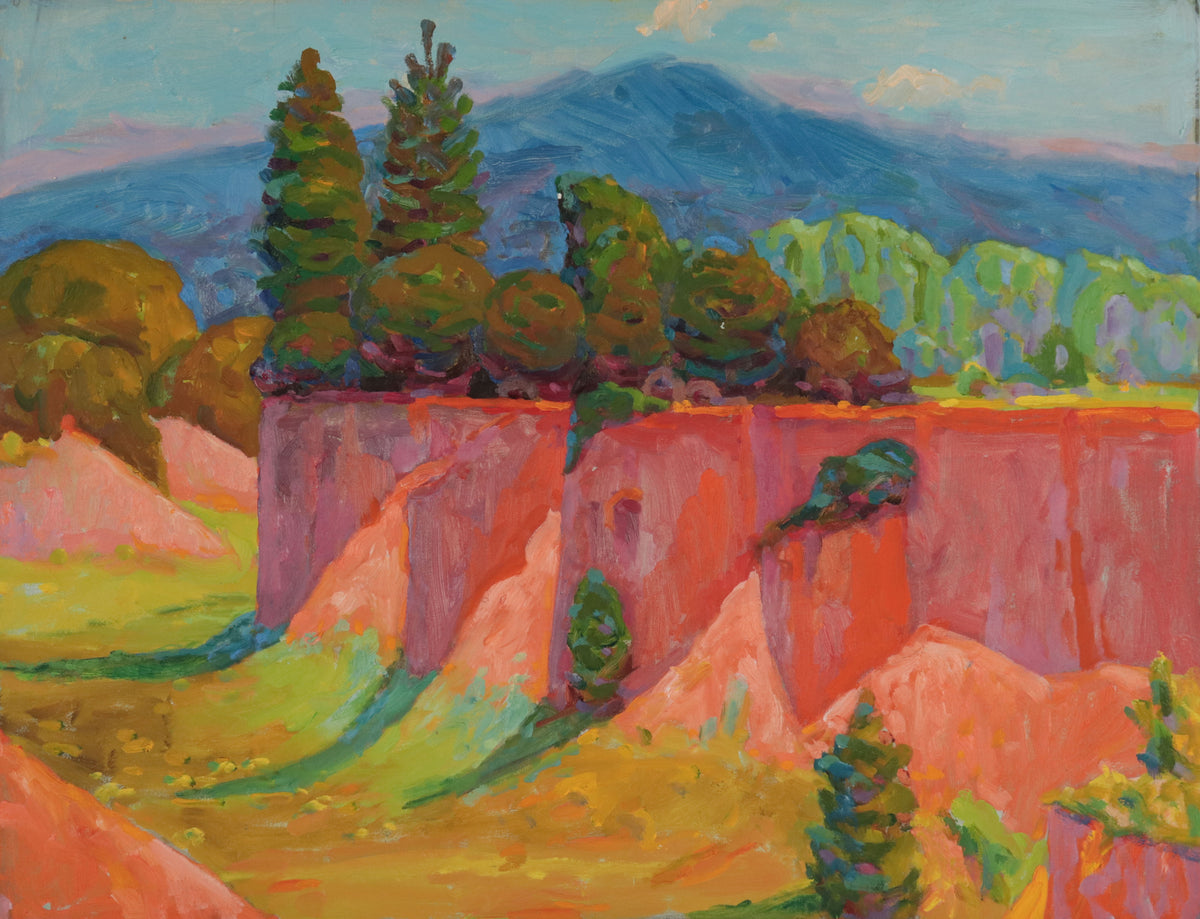 Vivid Cliffside Scene <br>20th Century Oil <br><br>#D0991