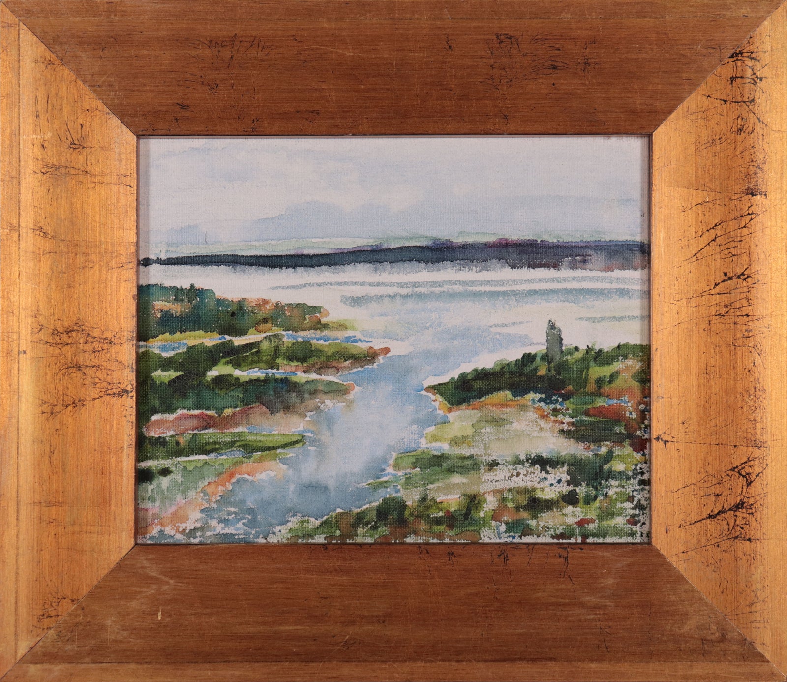 Inlet to the Sea <br>20th Century Acrylic <br><br>#D1026