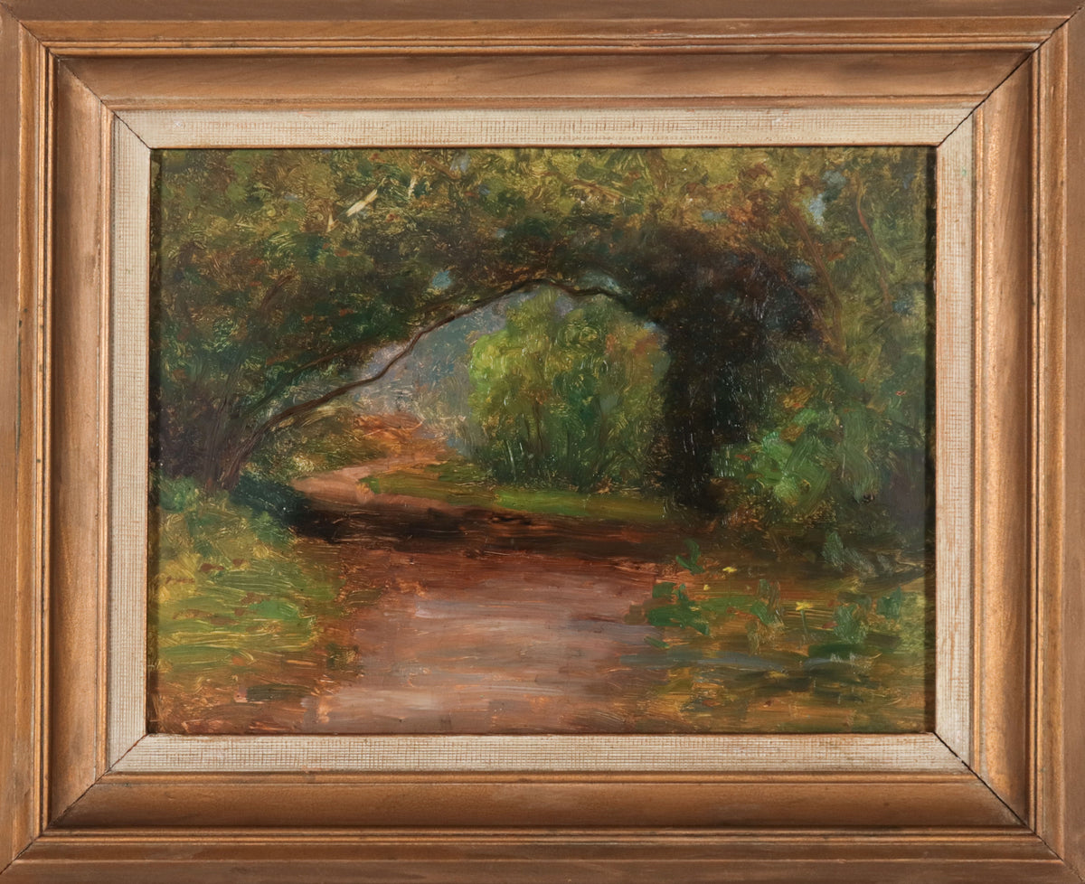 Path Through the Woods <br>1930-40s Oil <br><br>D1035