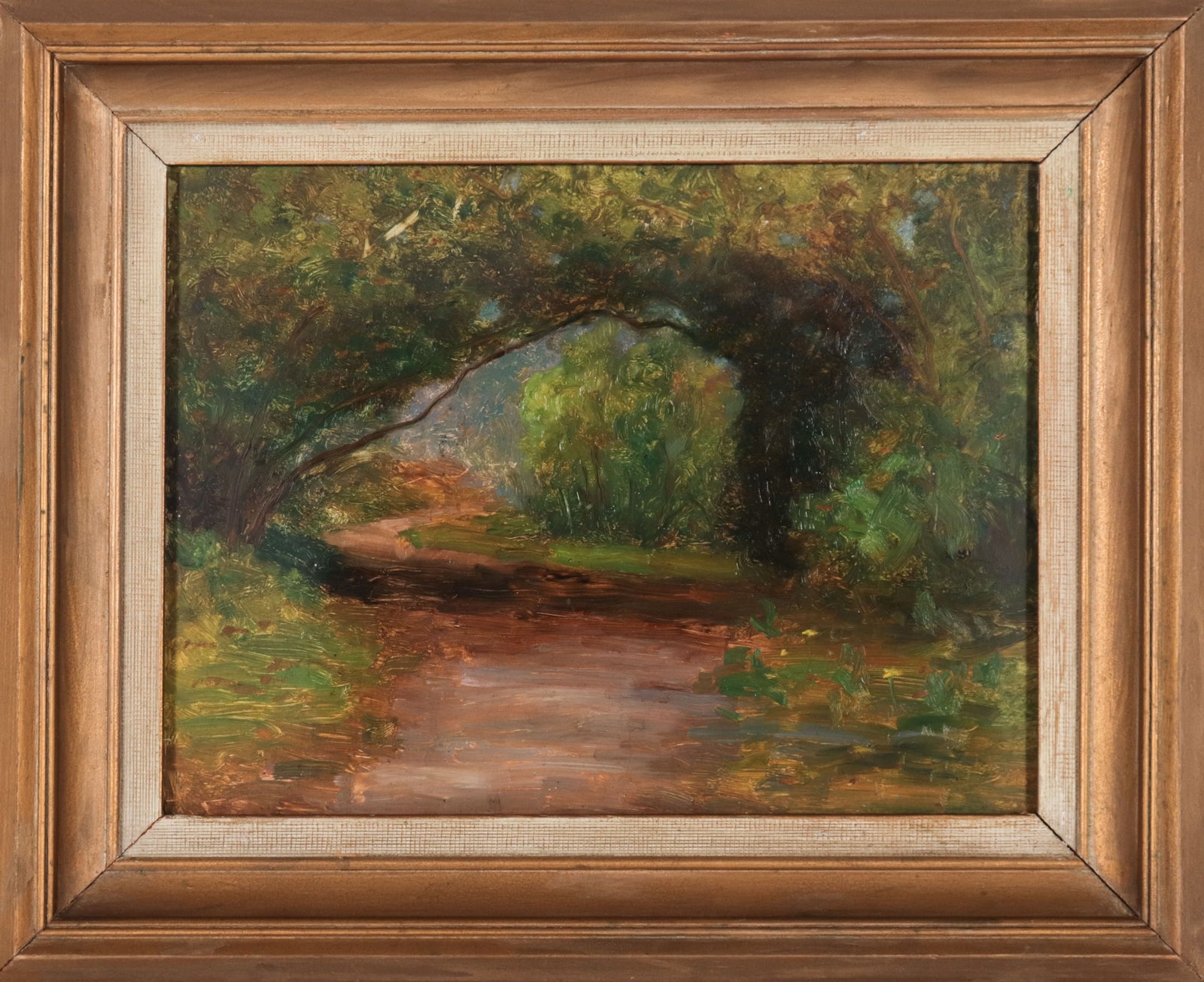 Path Through the Woods <br>1930-40s Oil <br><br>D1035