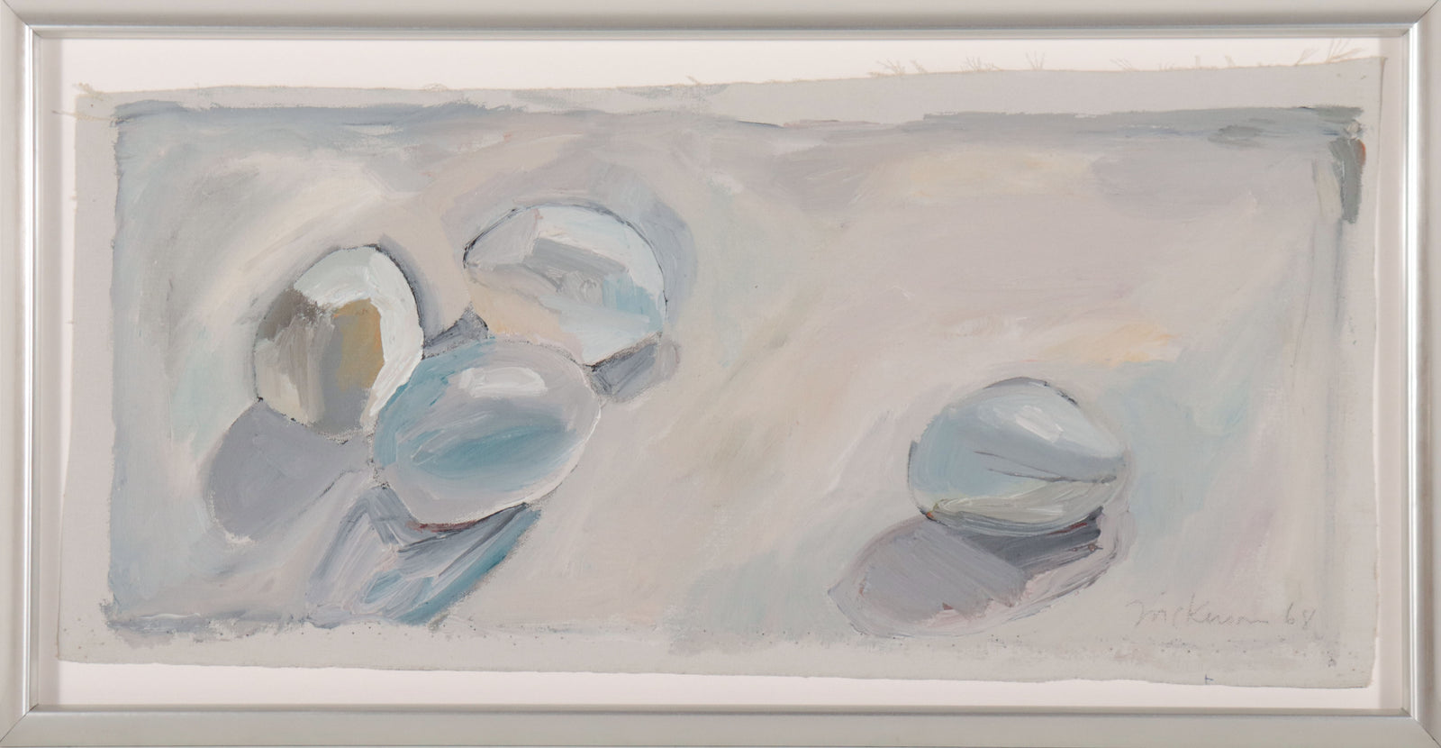 Cool-Toned Still Life <br>1968 Oil <br><br>#D1255