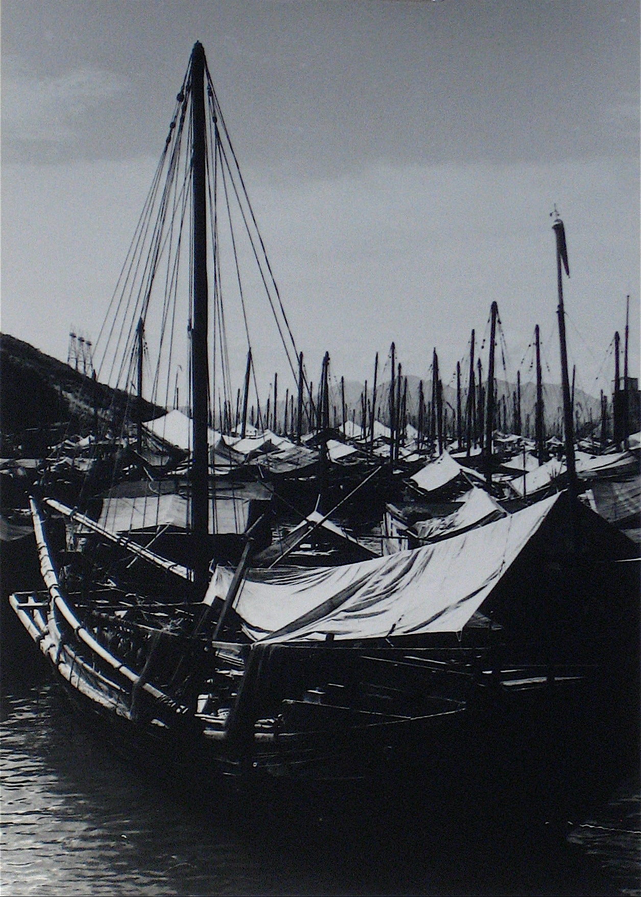 Boats in a Harbor <br>1968 Silver Gelatin Print <br><br>#12266