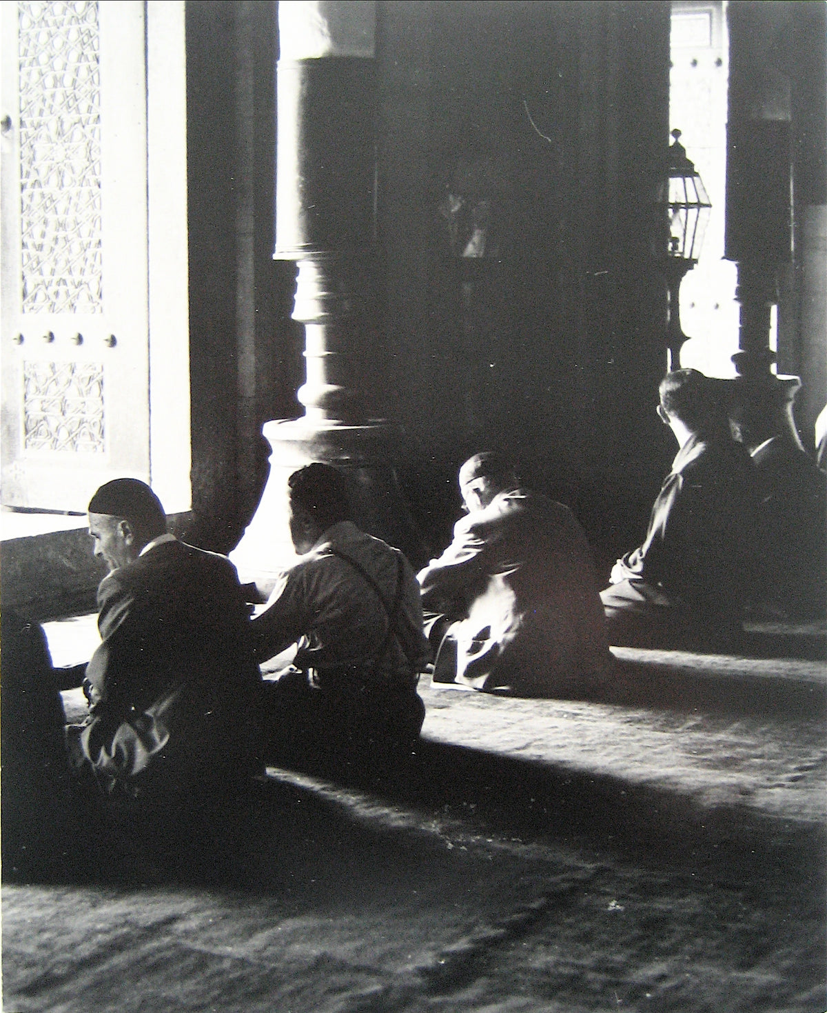 Monastery with Monks &lt;br&gt;1960s Silver Gelatin Print&lt;br&gt;&lt;br&gt;#16251