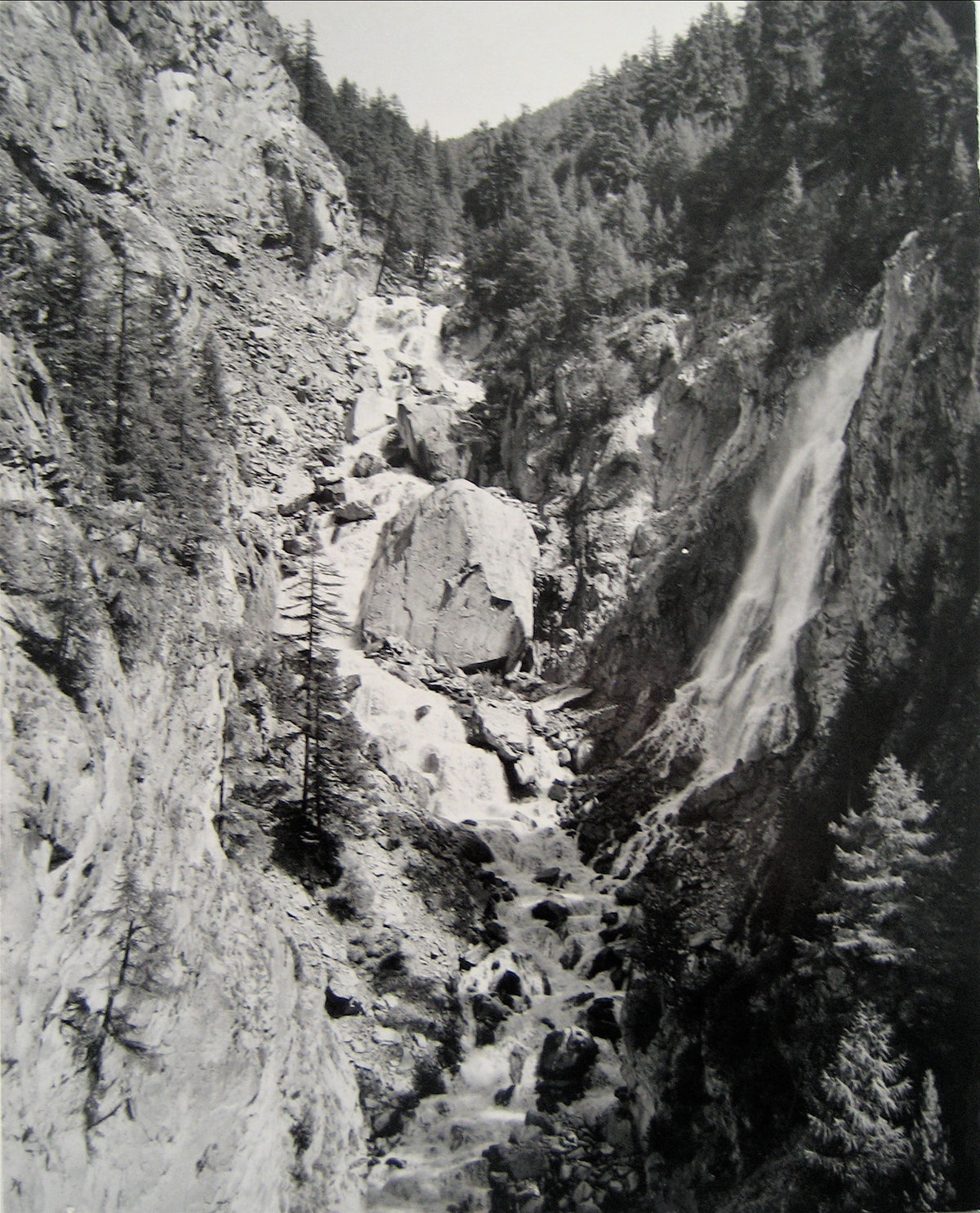 Waterfall Landscape &lt;br&gt;1960s Silver Gelatin Print &lt;br&gt;&lt;br&gt;#16252