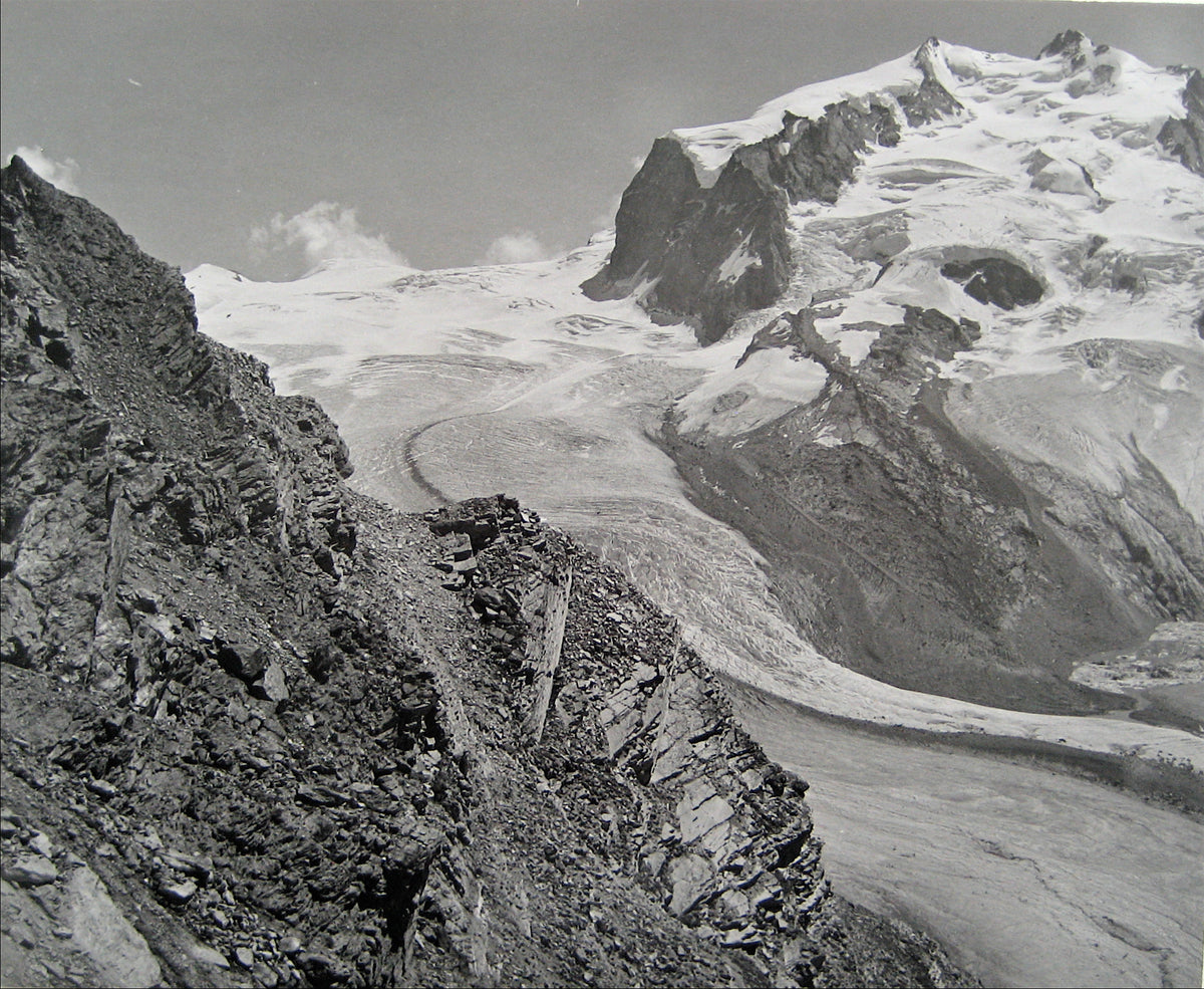 Snowy Mountain Landscape &lt;br&gt;1960s Silver Gelatin Print&lt;br&gt;&lt;br&gt;#16253