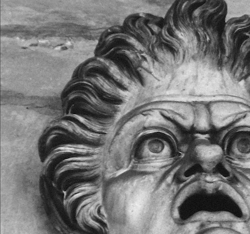 Theatrical Mask <br>1960s Silver Gelatin Print <br><br>#12125