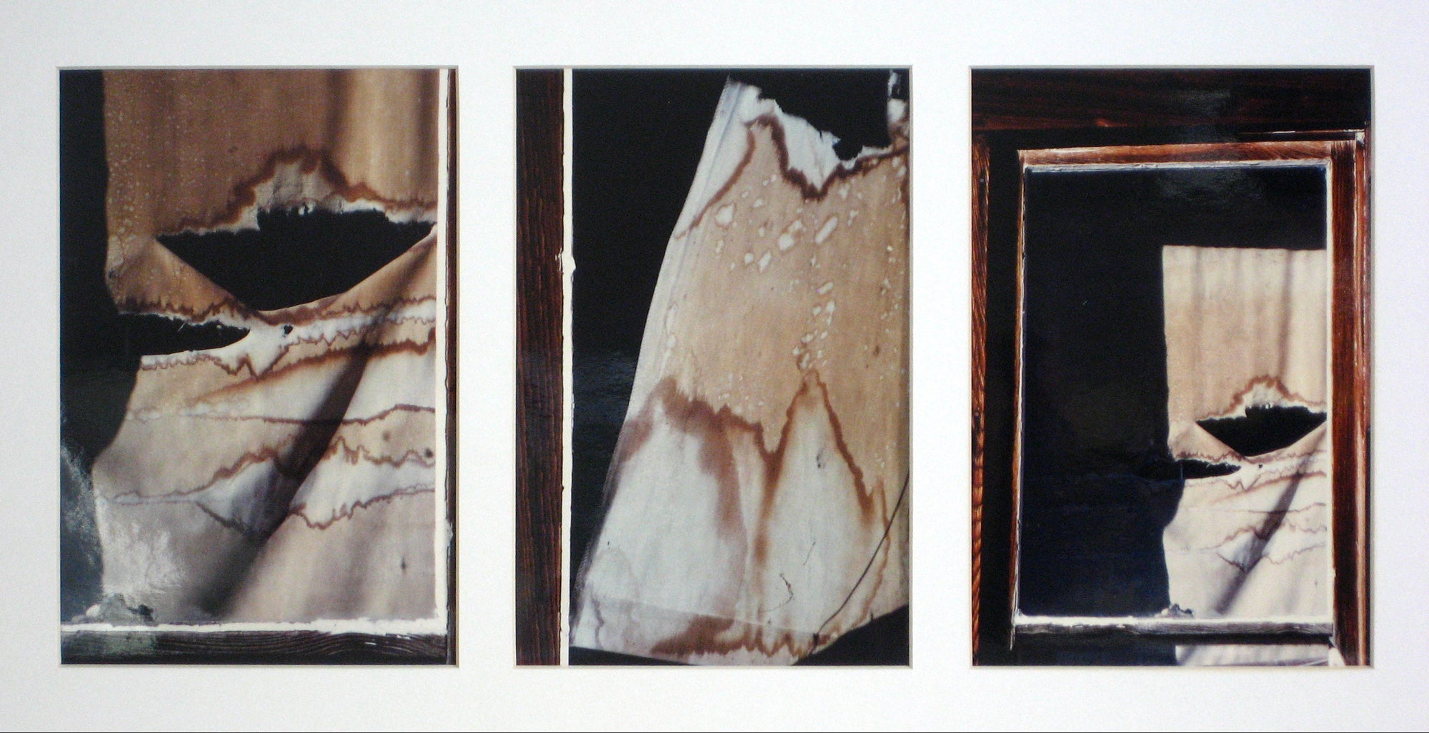 Warm Abstract Triptych <br> 1970's Color Photograph<br><br>#12353