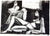 Two Reclining Women in Black and White <br>1940-50s Stone Lithograph <br><br>#40637