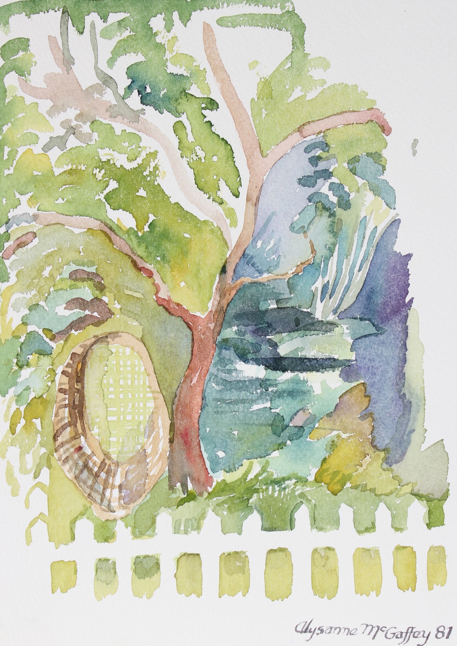<i>Mother's Garden Front</I> <br>1981 Watercolor<br>#43906