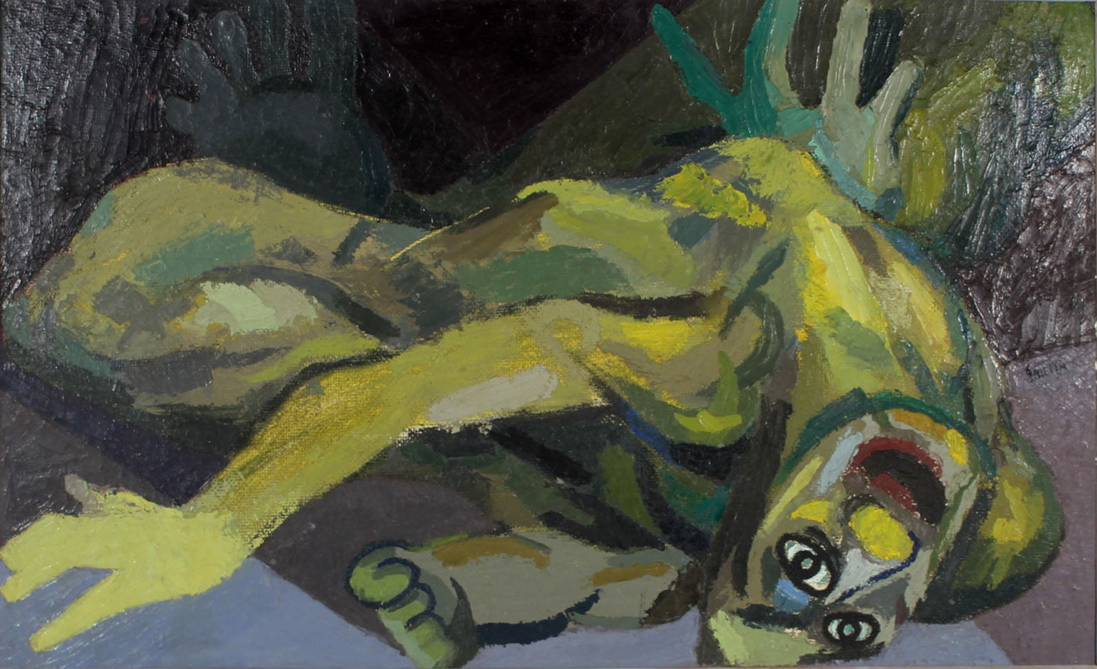 <i>Bombed Figure</i> <br>Mid Century Oil <br><br>#52633