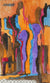 Colorful Abstracted Figures <br>1965 Gouache <br><br>#58319