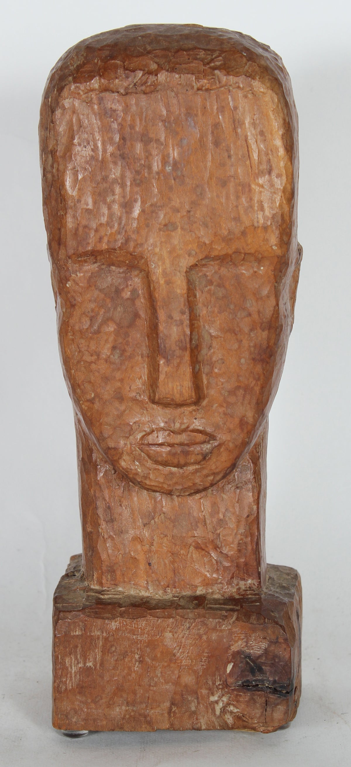 Mid Century Carved Wooden Head &lt;br&gt;&lt;br&gt;#68343