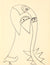 Surrealist Figure Study <br>20th Century Graphite <br><br>#83373