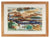 Colorful Harbor Scene <br>1960s Watercolor<br><br>#71965