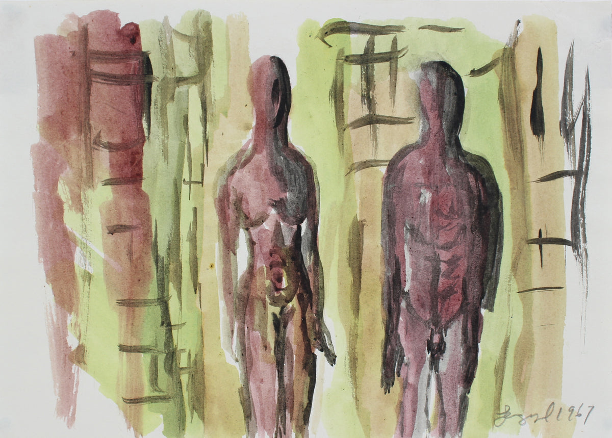 Abstracted Nude Figures &lt;br&gt;1967 Watercolor &lt;br&gt;&lt;br&gt;#92651