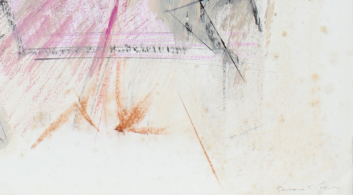 Angular Abstract <br>Mid-Late 20th Century Ink, Gouache & Pastel <br><br>#96314