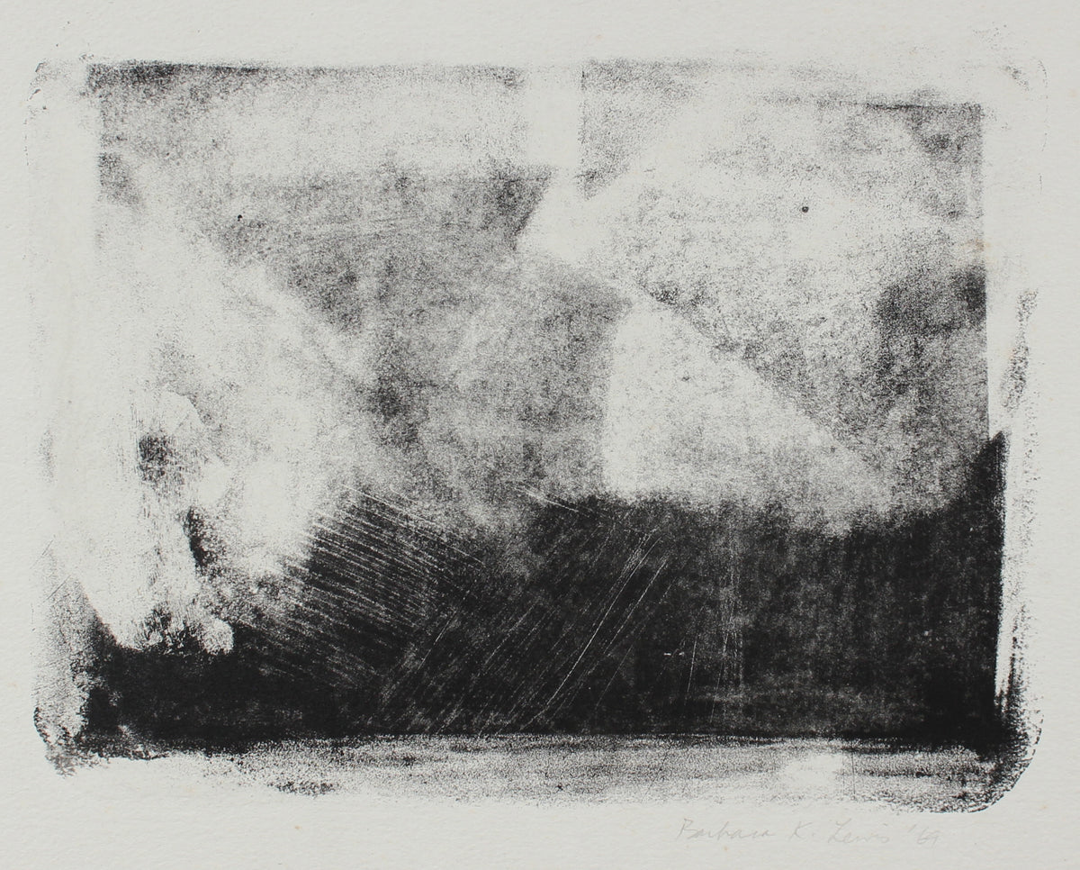 Abstracted Grayscape &lt;br&gt;1969 Stone Lithograph &lt;br&gt;&lt;br&gt;#96324