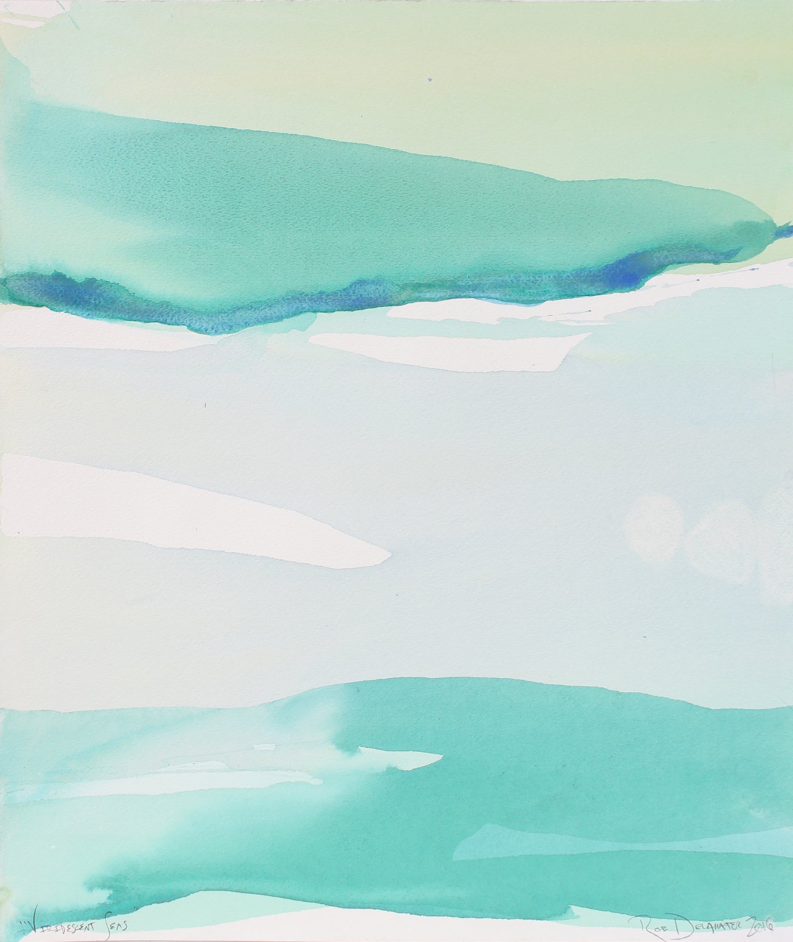 <I>Viridescent Seas</i> <br>2016 Gouache <br><br>#A3762