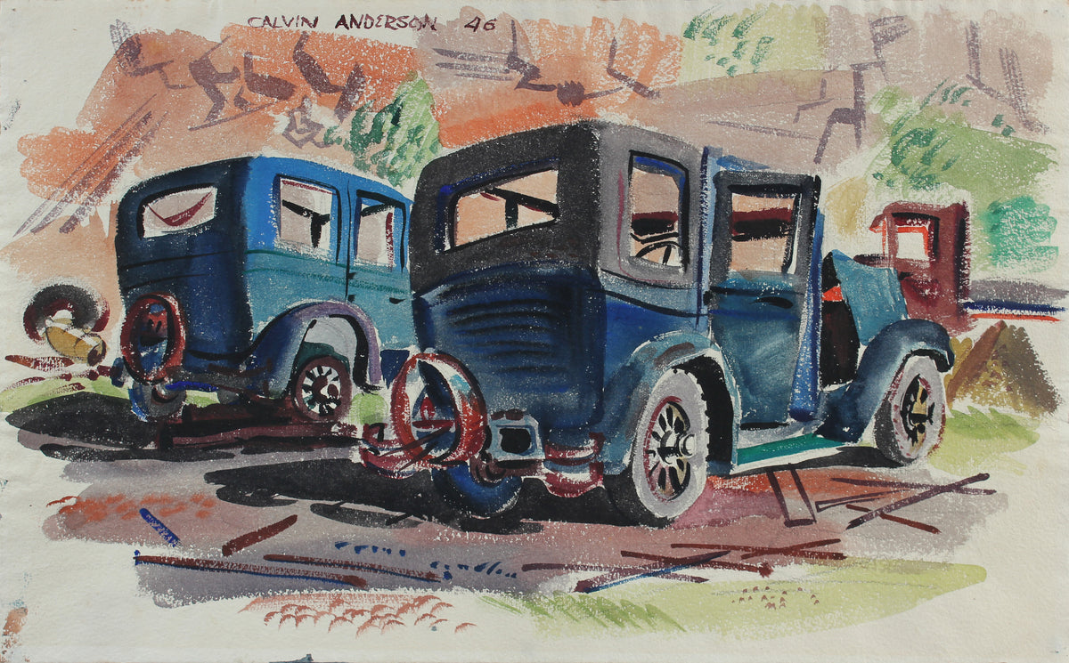 Vintage Cars &lt;br&gt;1946 Watercolor &lt;br&gt;&lt;br&gt;#A5358