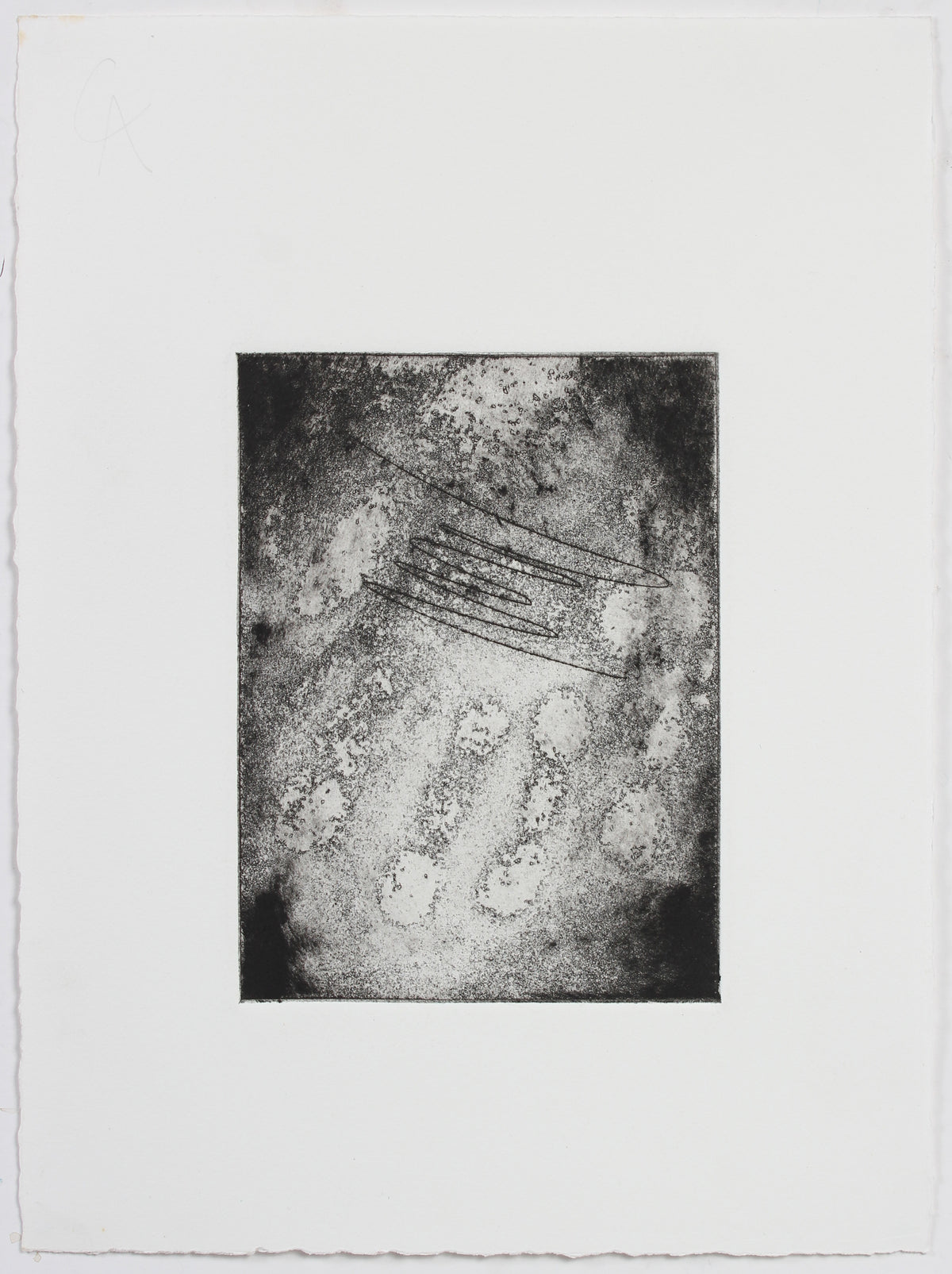 Abstracted Hand Print <br>Late 20th-Early 21st Century Etching <br><br>#A5420