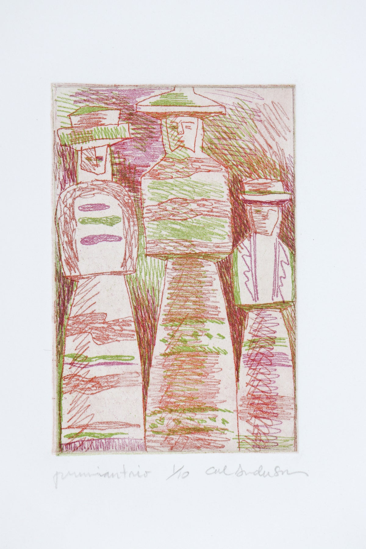 &lt;I&gt;Peruvian Trio&lt;/I&gt; &lt;br&gt;20th Century Etching &lt;br&gt;&lt;br&gt;#C0221