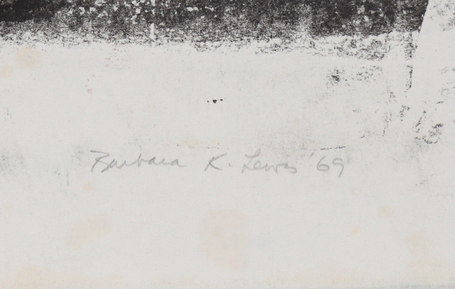 Black & Pink Gestural Abstract<br>1969 Mixed-Media on Paper<br><br>#C4468