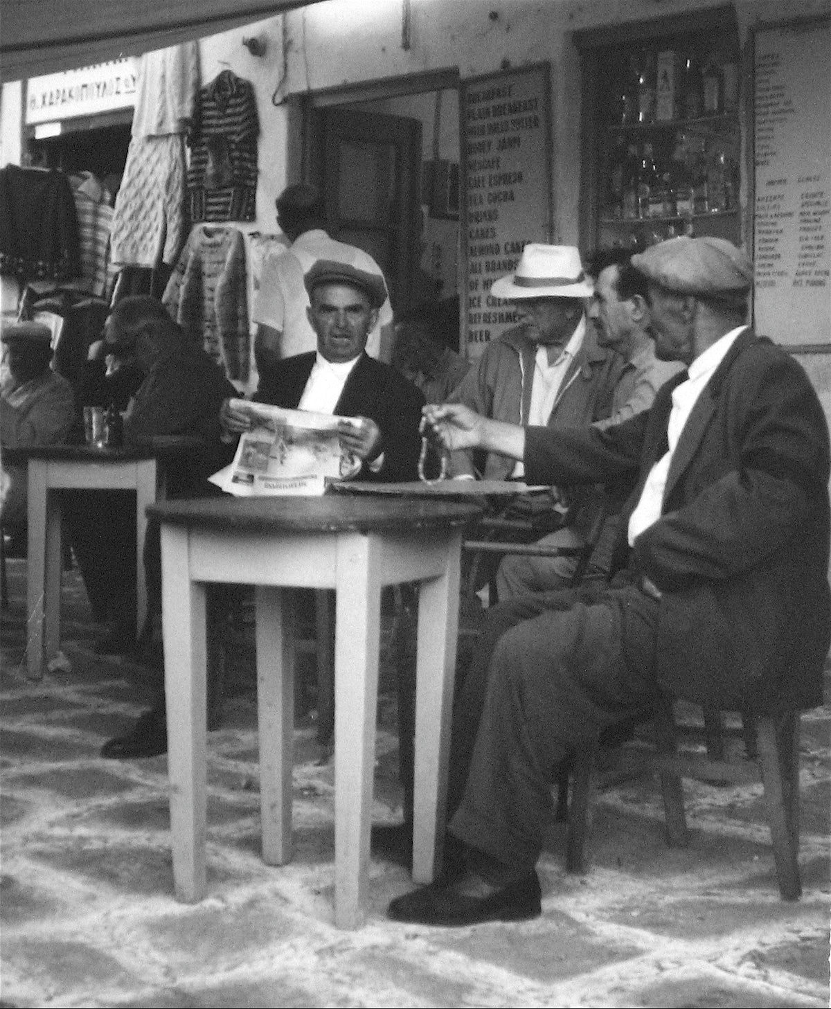 Greek Men Smoking Cigars&lt;br&gt; Greece 1960s Silver Gelatin Print&lt;br&gt;&lt;br&gt;#12097