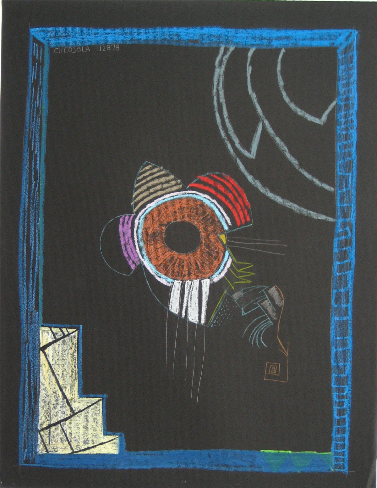 Surrealist Abstract&lt;br&gt;November 28, 1978 Graphite, Colored Pencil and Pastel&lt;br&gt;&lt;br&gt;#17098