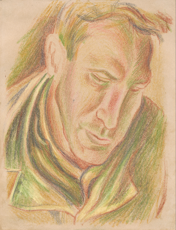 <I>Stanley Steamer</I> <br>1945 Colored Pencil <br><br>#E084