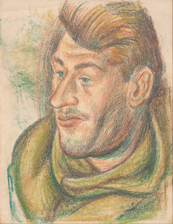 <I>Chet Mountain</I> <br>1944 Colored Pencil <br><br>#E060