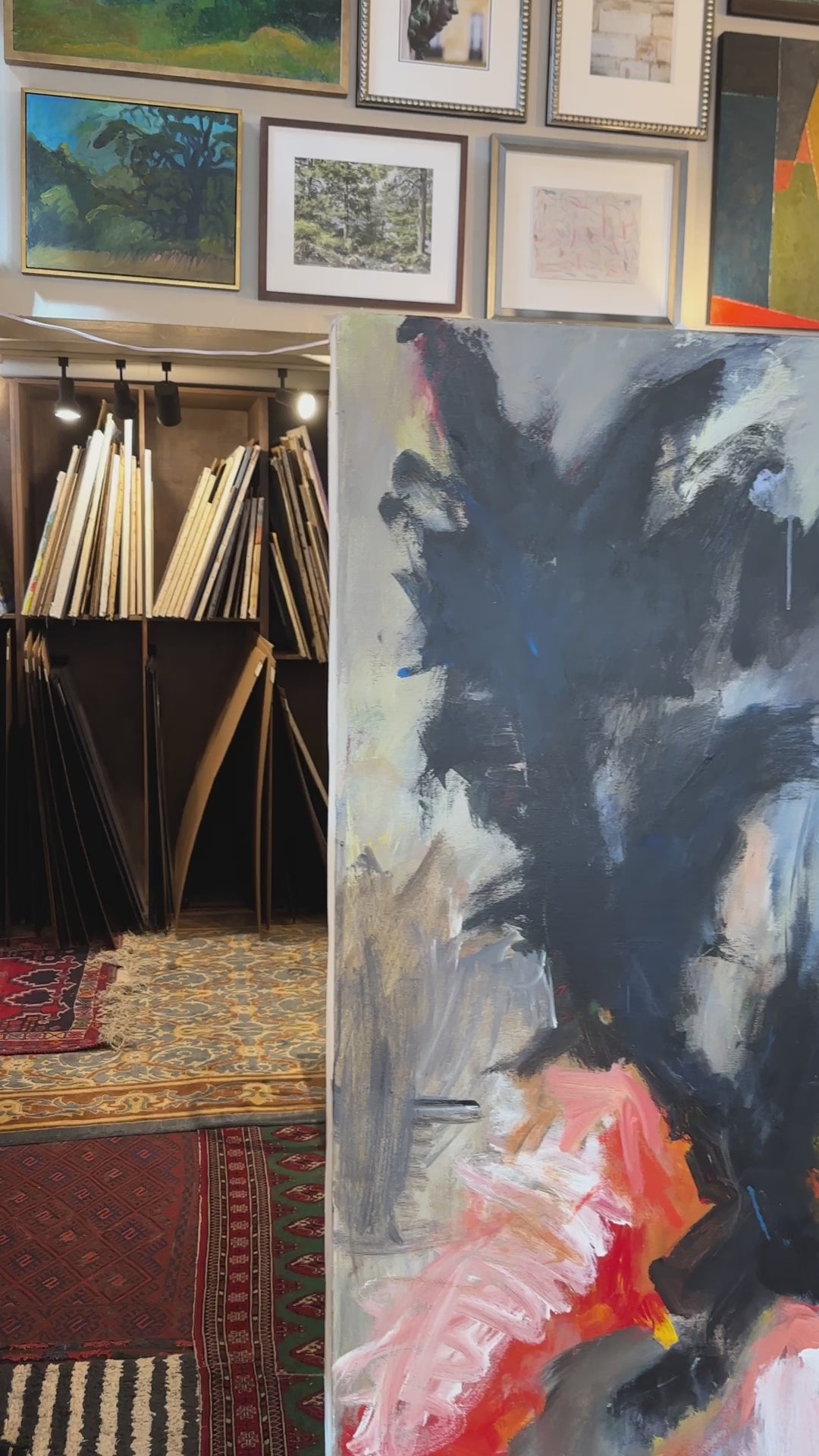 Vibrant Expressionist Abstract<br>20th Century Acrylic<br><br>#C5018