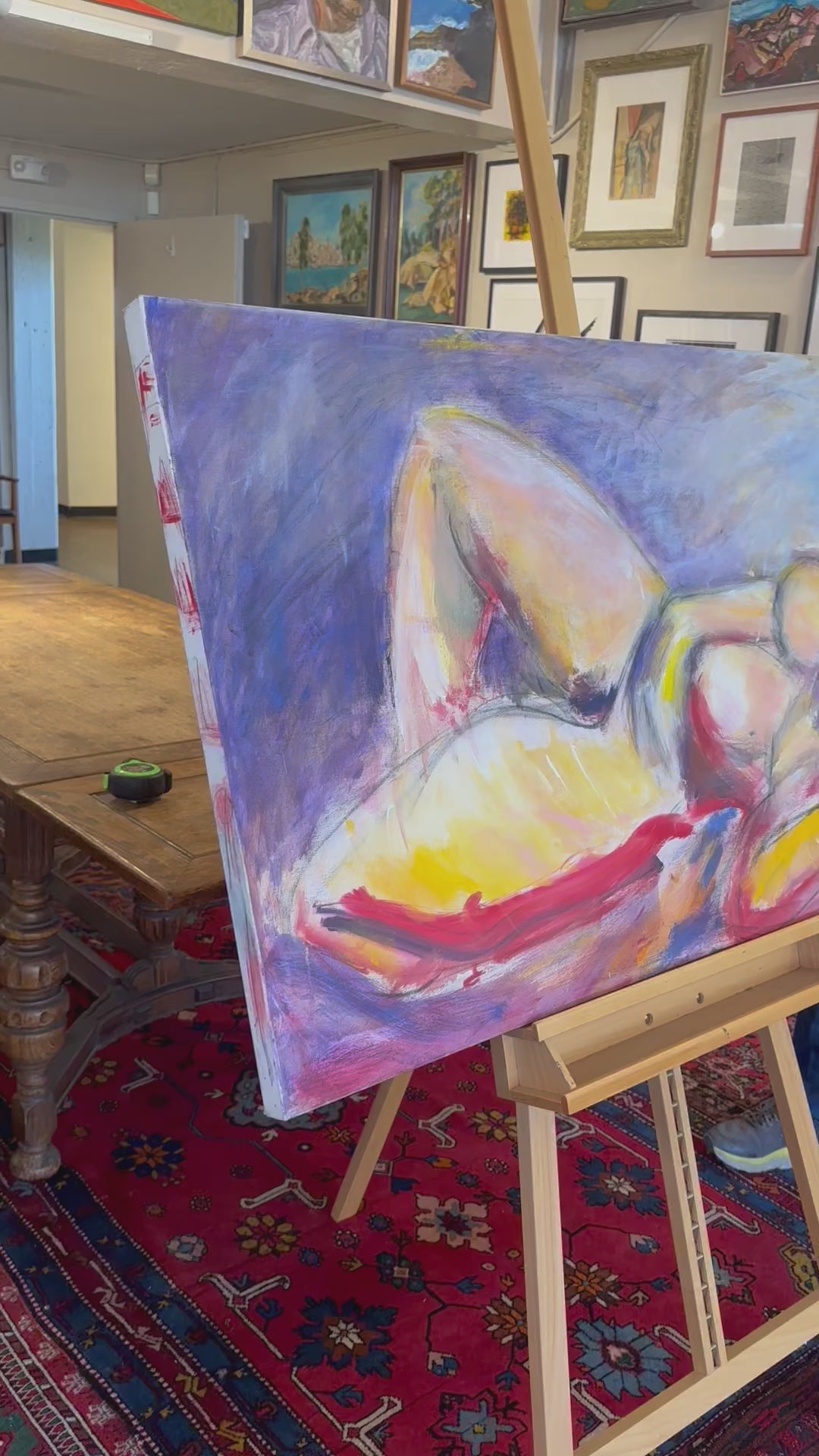 Expressionist Reclining Nude <br>20th Century Acrylic <br><br>#C4599