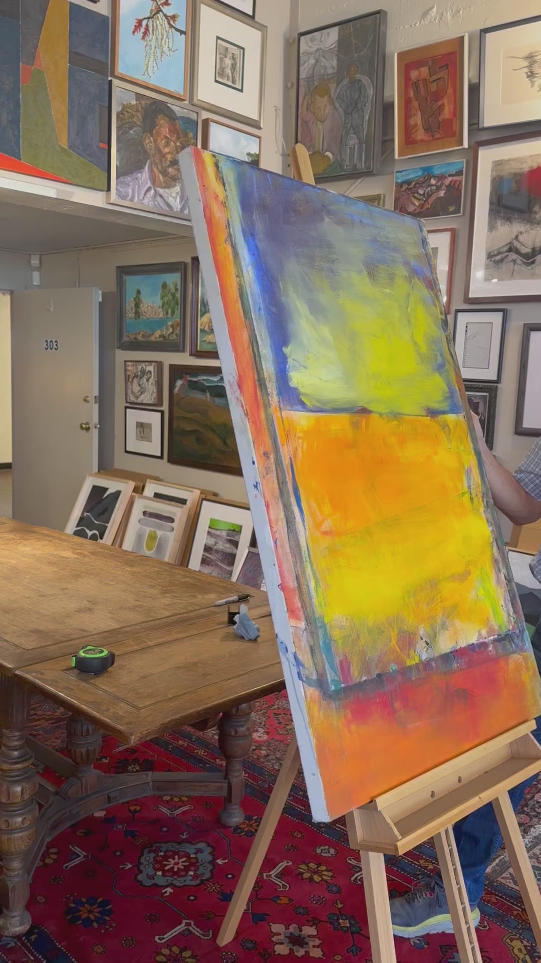 Rothko-esque Abstract Canvas <br>20th Century Acrylic <br><br>#C4597