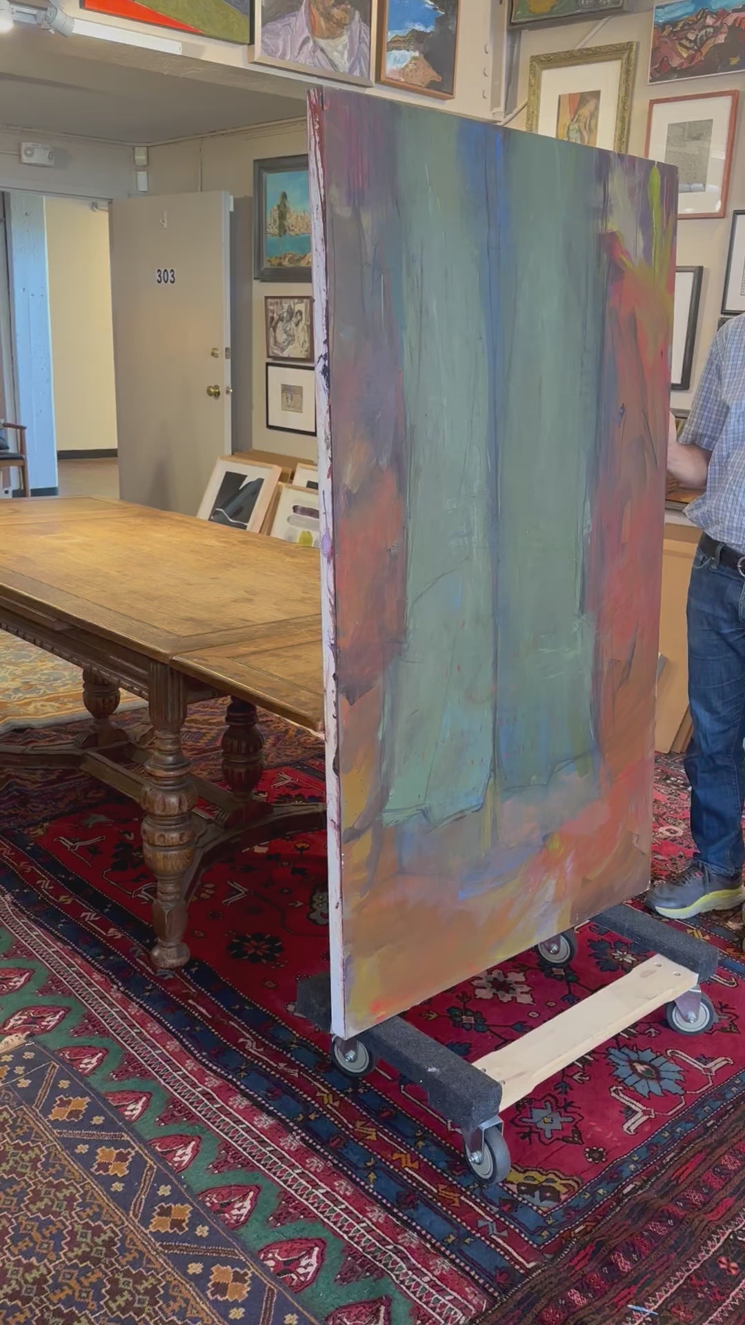 Abstract Expressionist Kimono<br>20th Century Acrylic <br><br>#C4620