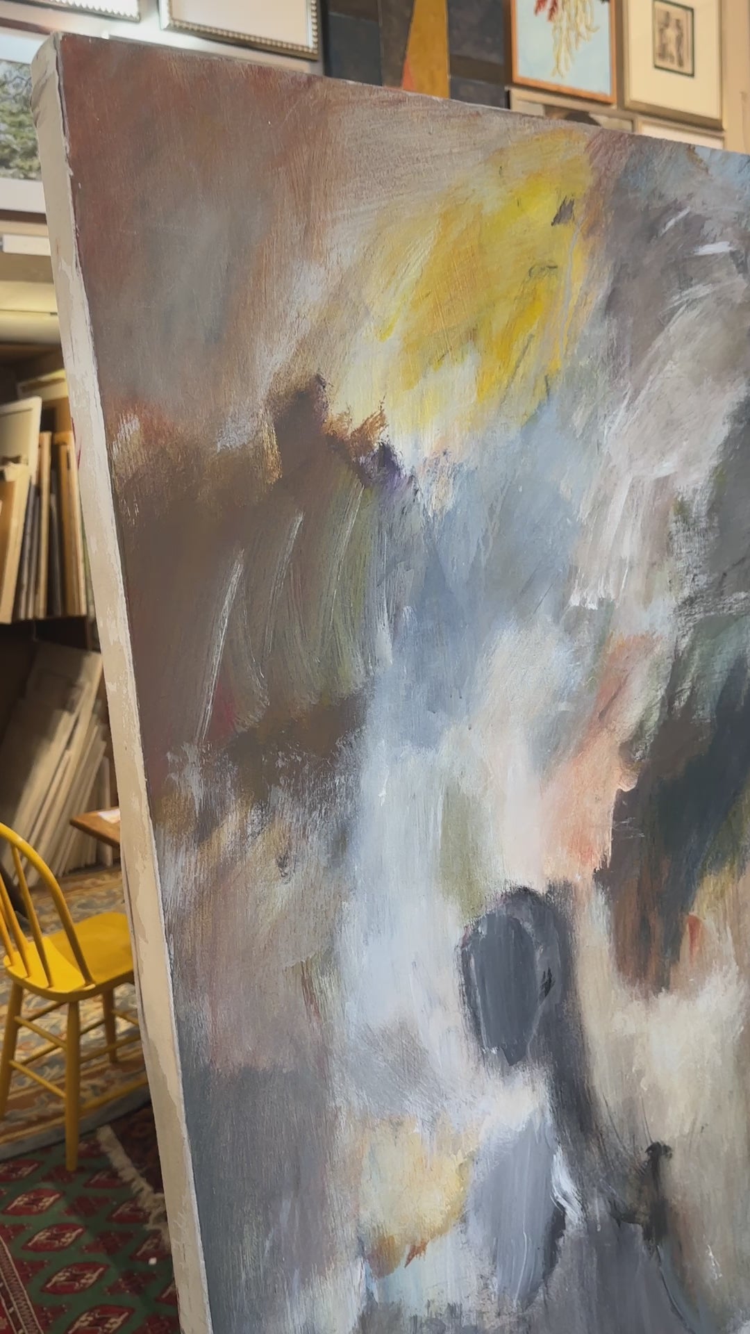 Muted Large-Scale Expressionist Abstract <br>20th Century Acrylic <br><br>#C4633