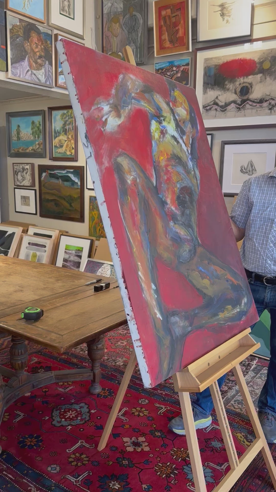 Abstract Expressionist Nude <br>20th Century Acrylic <br><br>#C4596