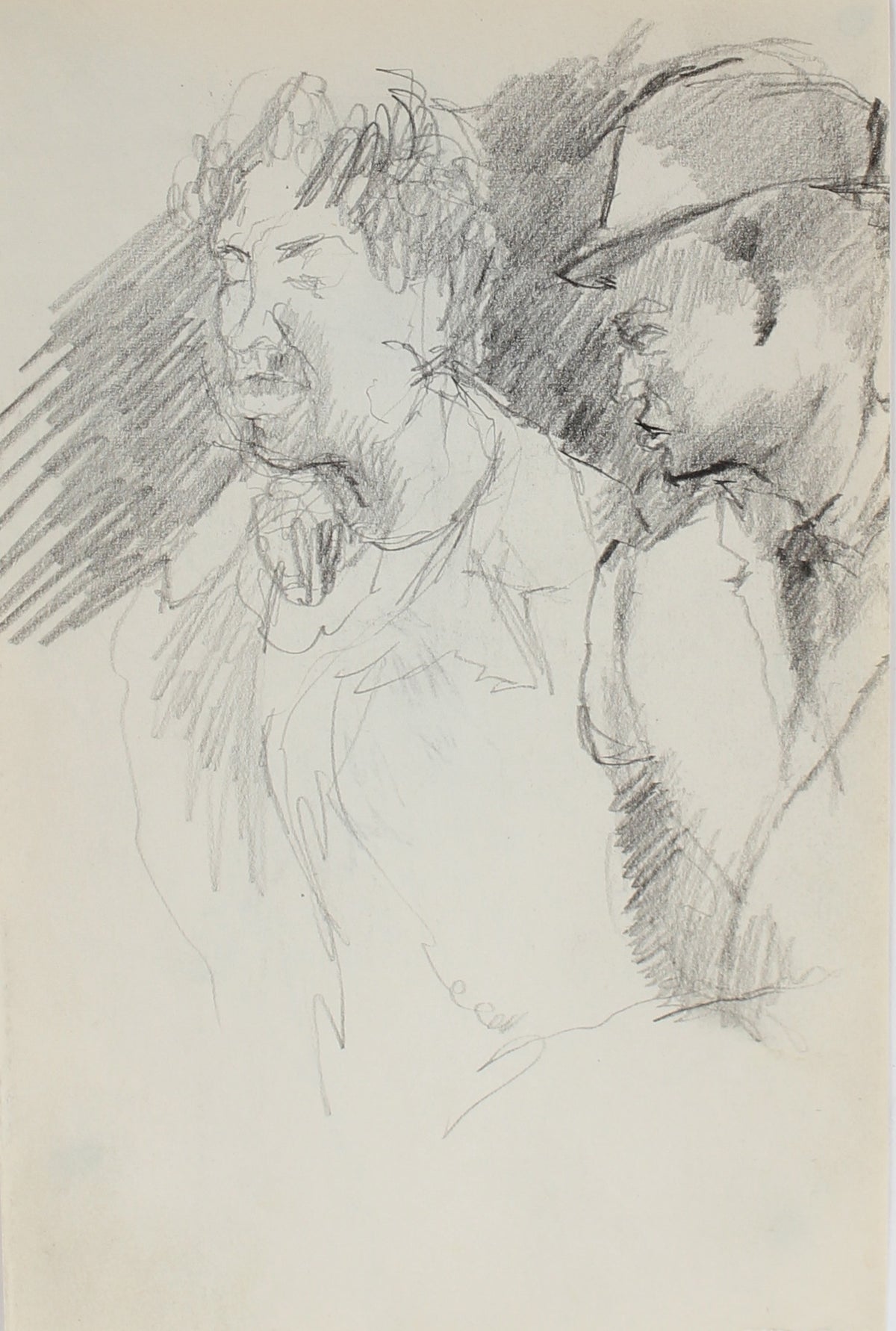 Expressionist Figures&lt;br&gt;1950-60s Graphite&lt;br&gt;&lt;br&gt;#0217