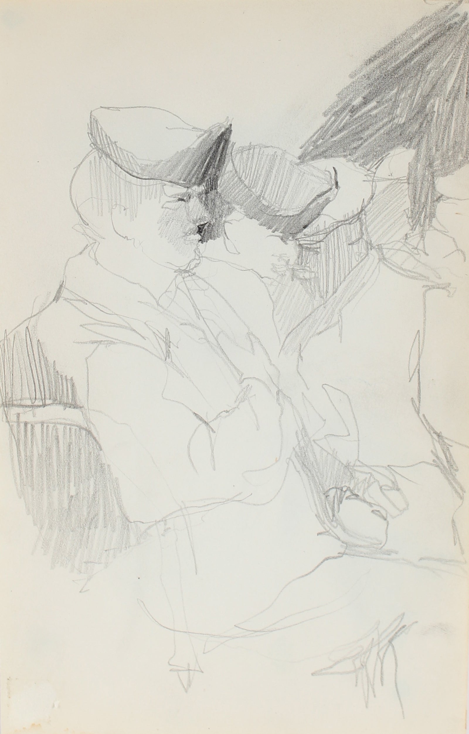 Minimal Figure Sketch<br>1950-60s Graphite<br><br>#0258